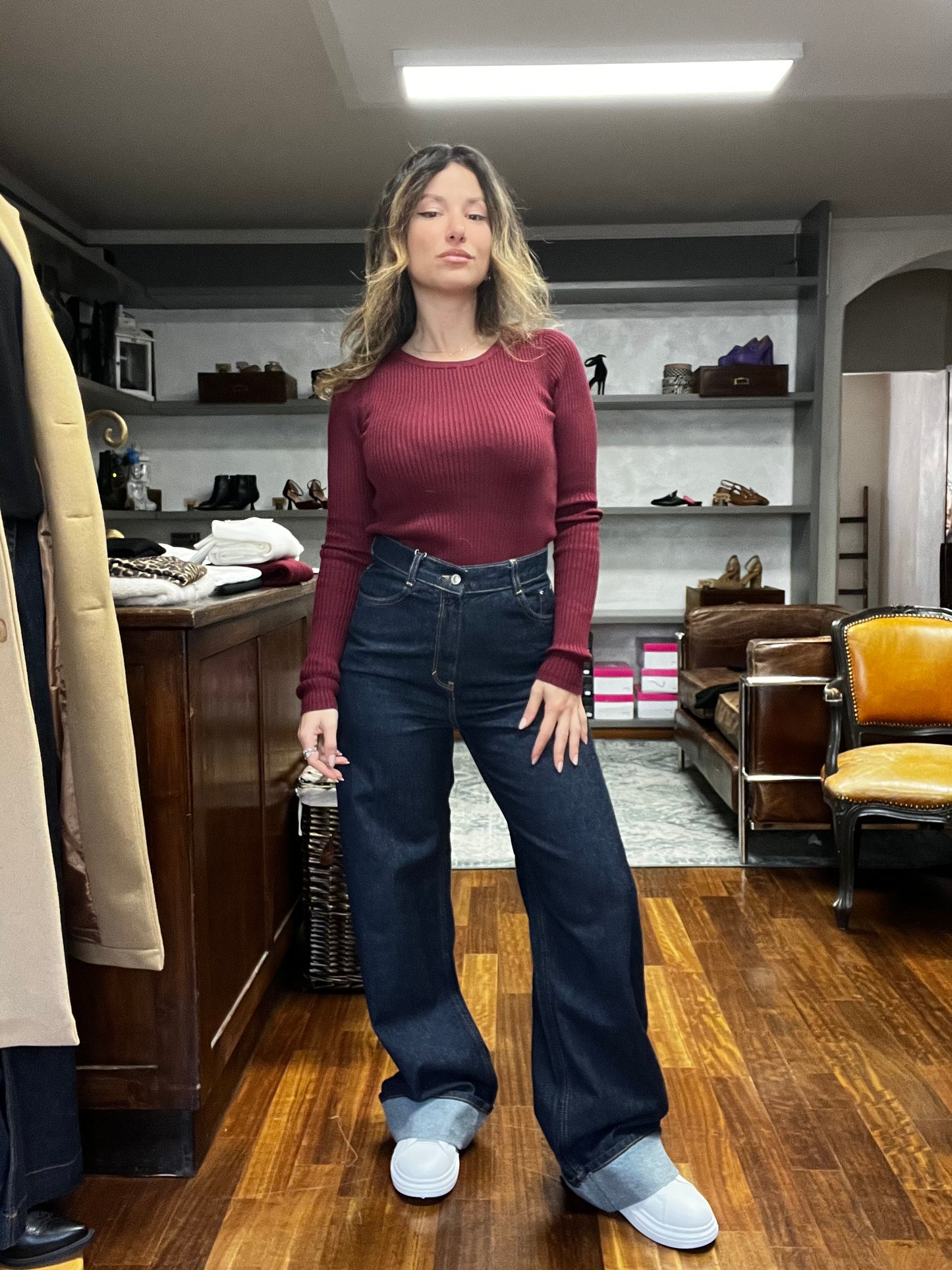 Only- Hope wide fold up jeans