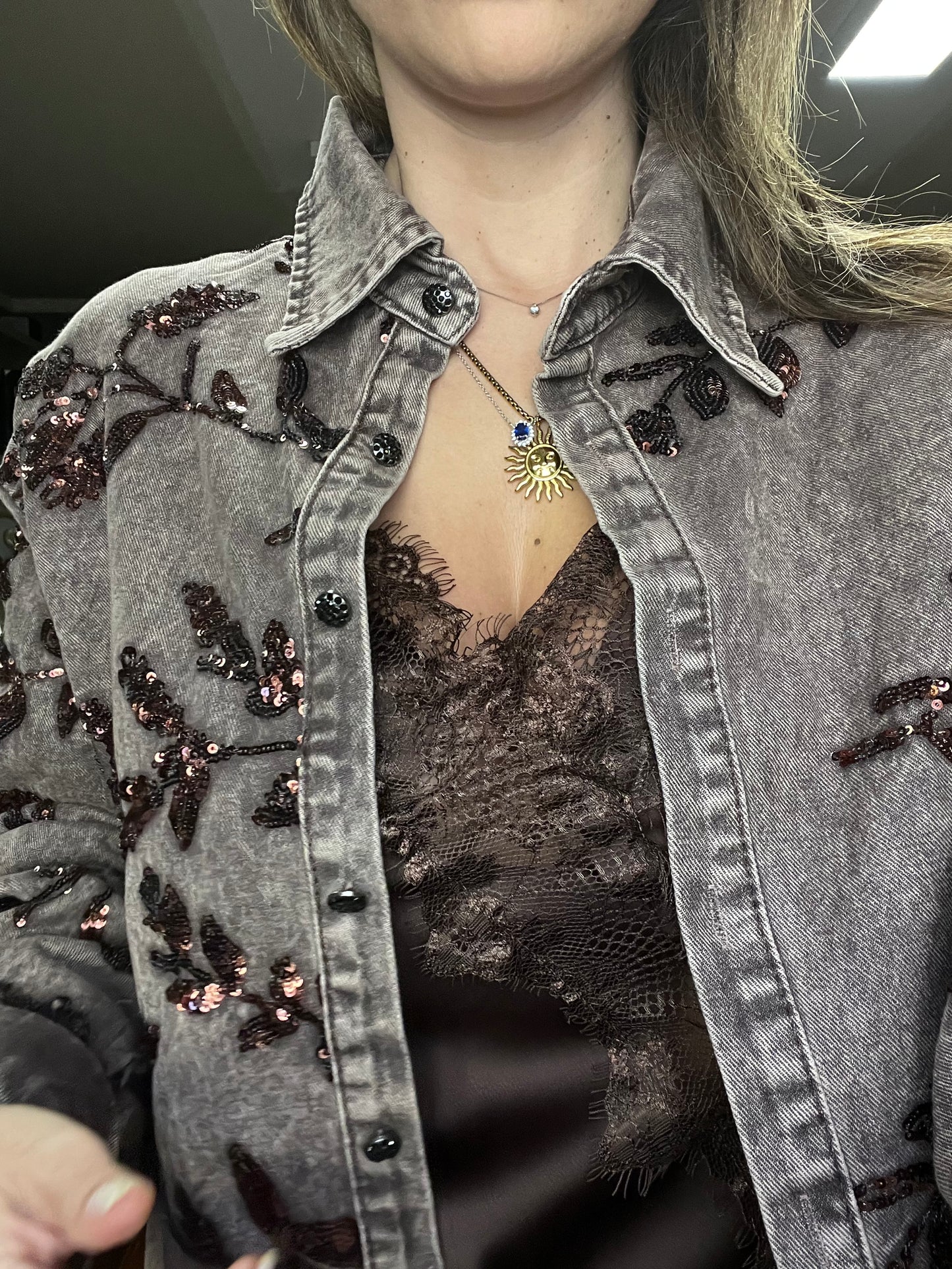 Sparkling denim jacket