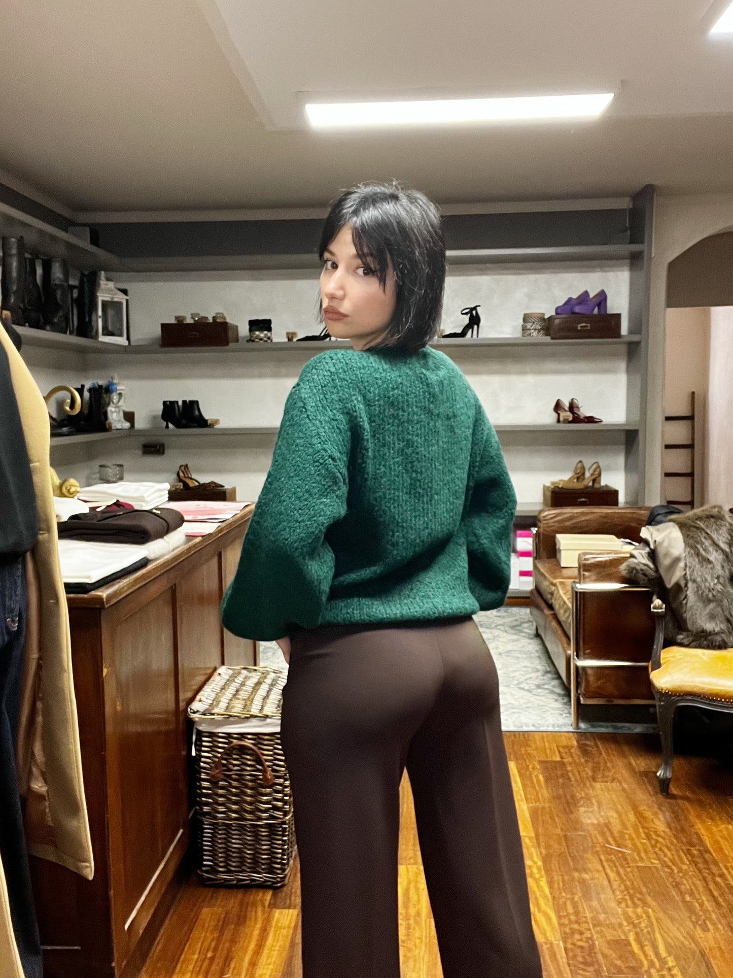 Pantalone Lokita bottone Satin