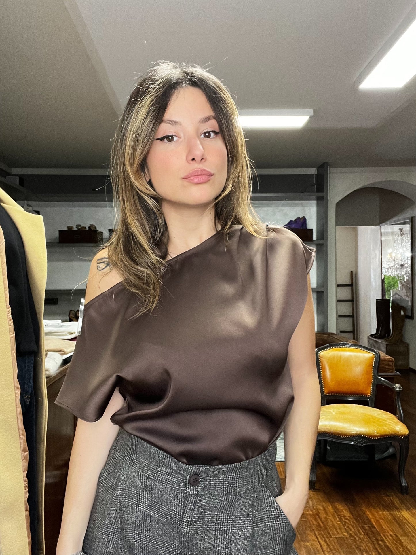 Lokita-Top deep brown