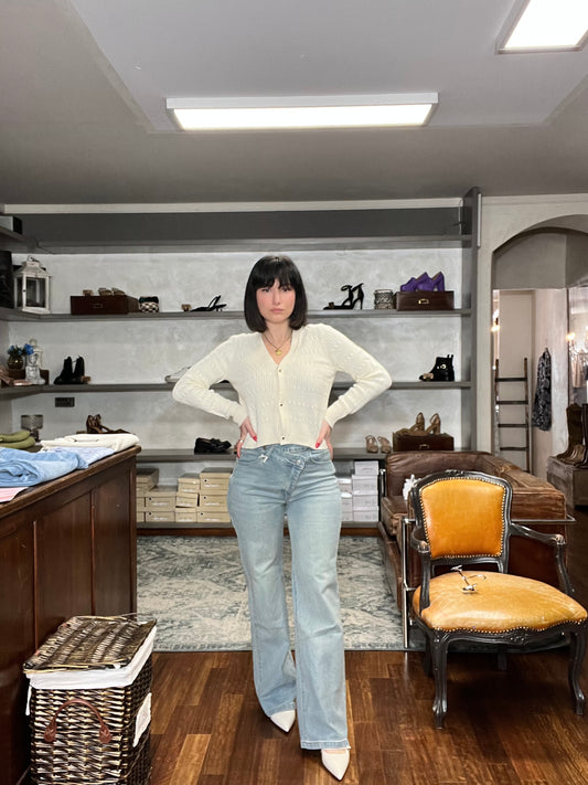 Jeans vita incrociata