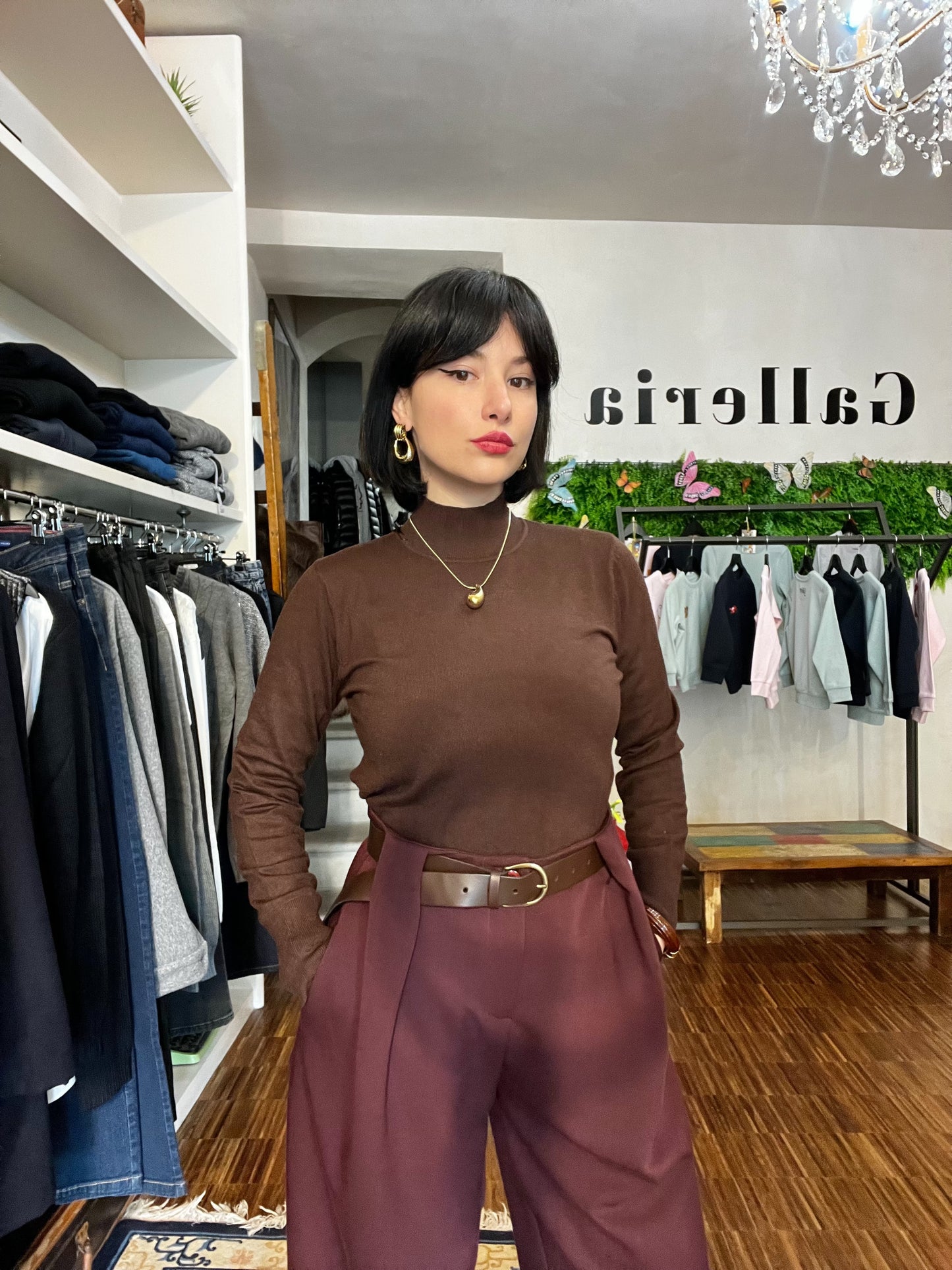 Pantaloni Choco / Cherry