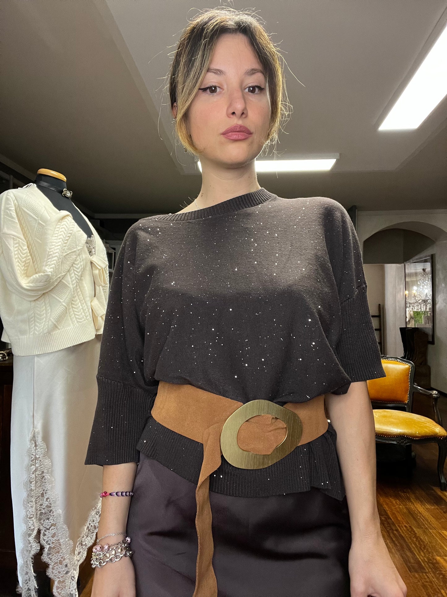 Lokita- Maglia micro paillettes