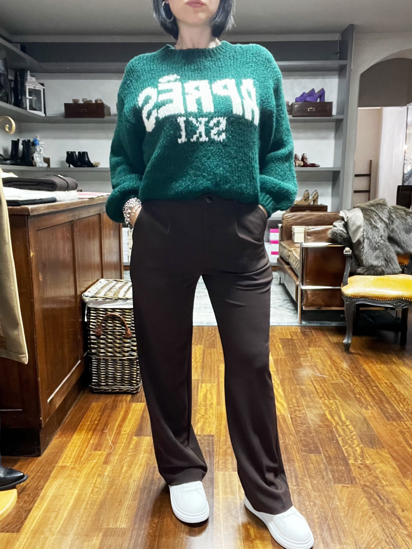 Pullover tessuto boucle Apres - ski