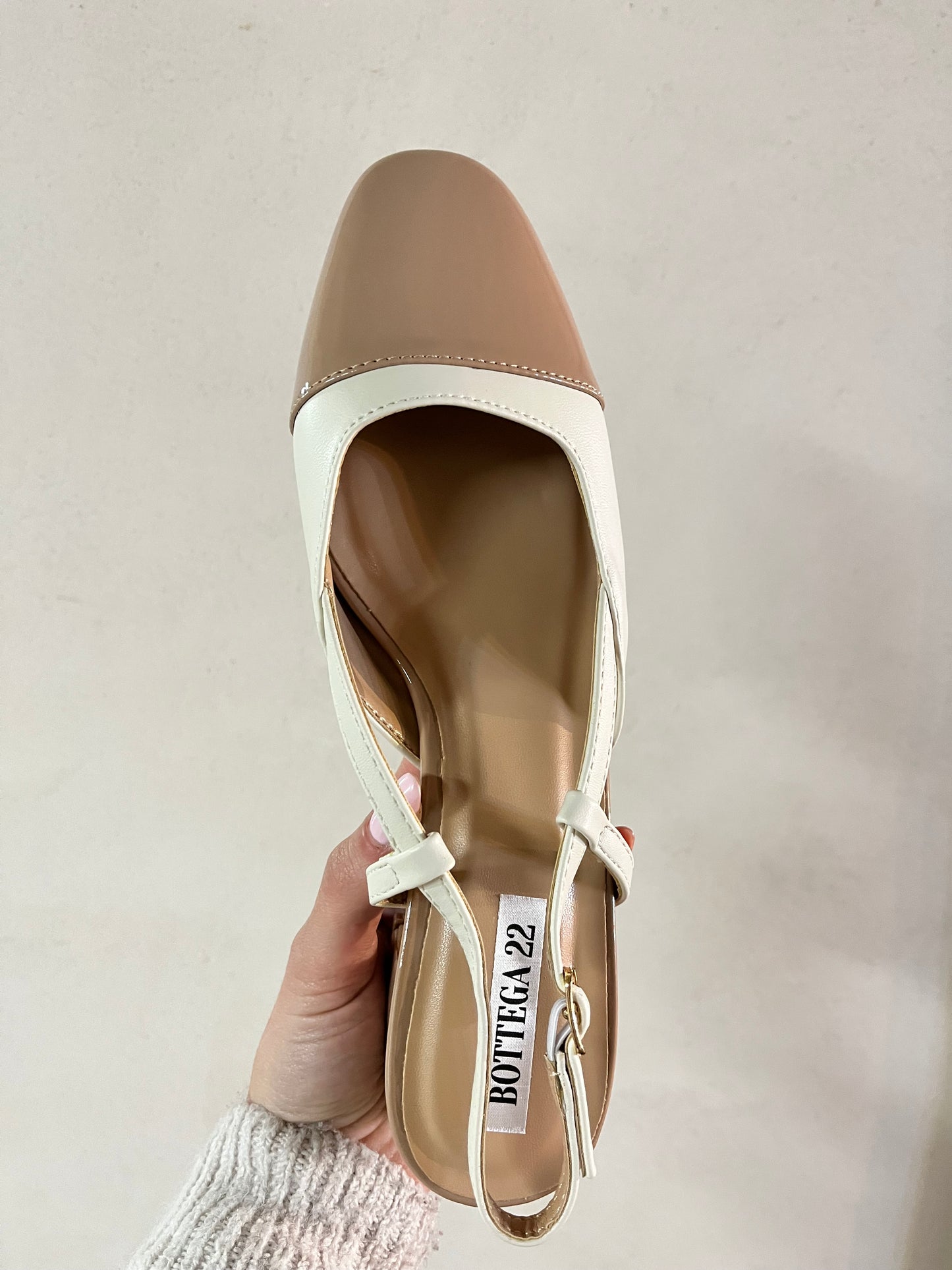 Slingback punta bicolore - Galleria 77