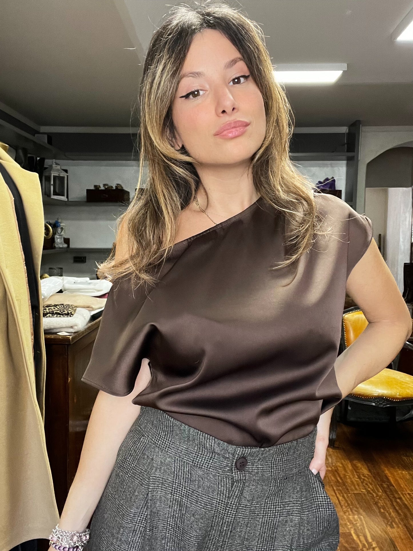 Lokita-Top deep brown