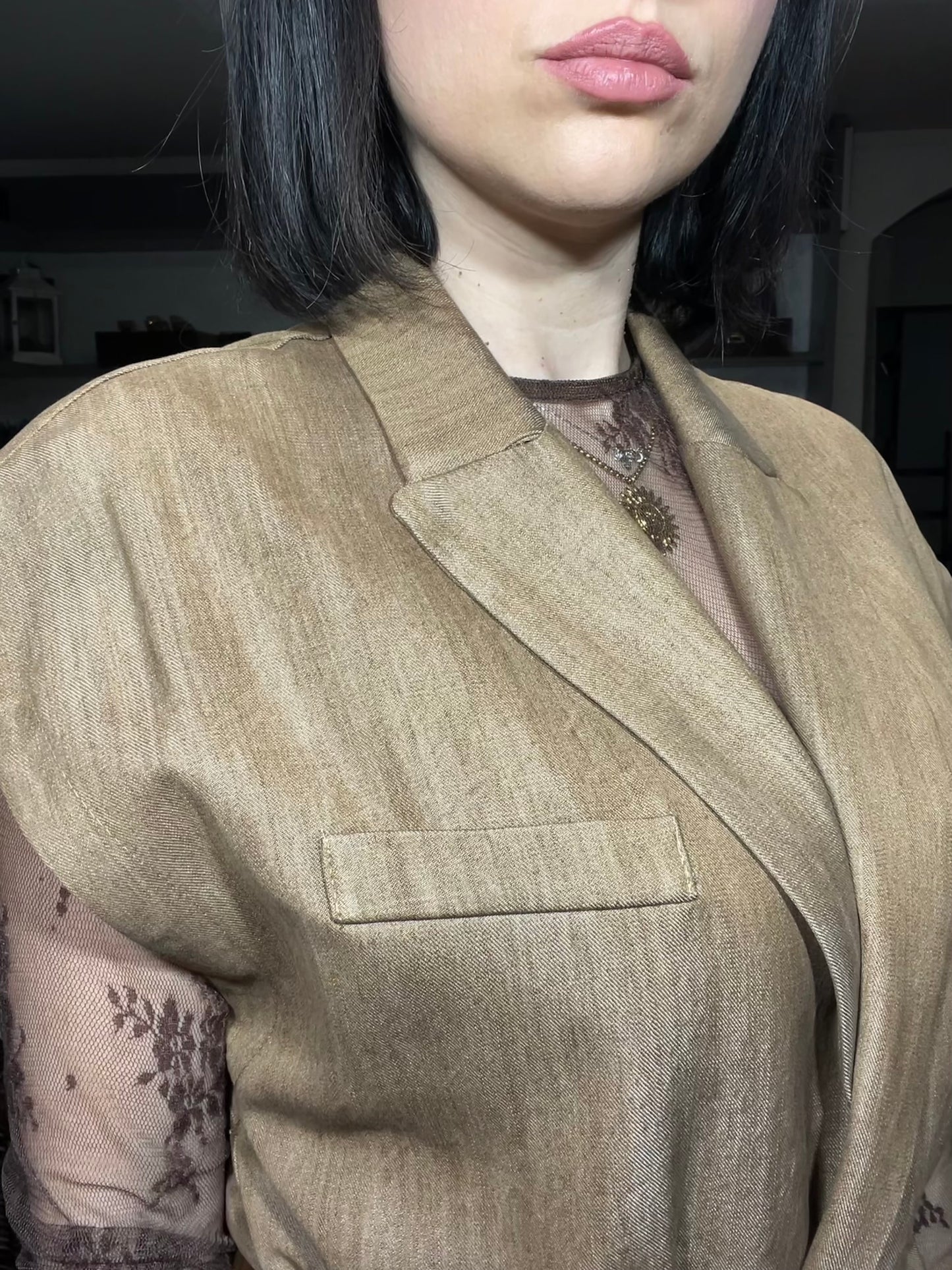 Lokita - giacca smanicata effetto denim - Galleria 77