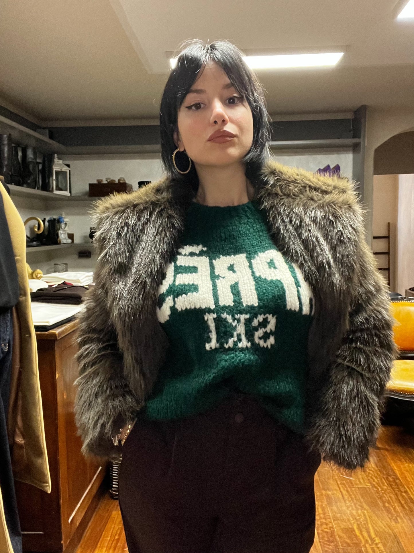 Pullover tessuto boucle Apres - ski