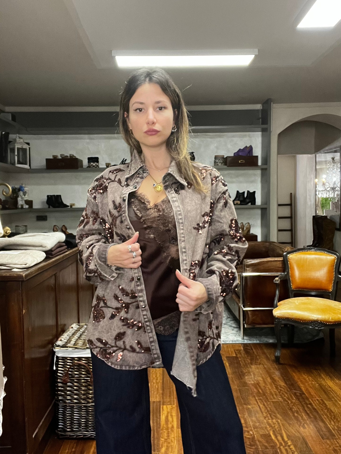 Sparkling denim jacket