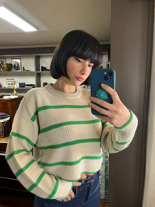 Malavi - cropped pullover - Galleria 77